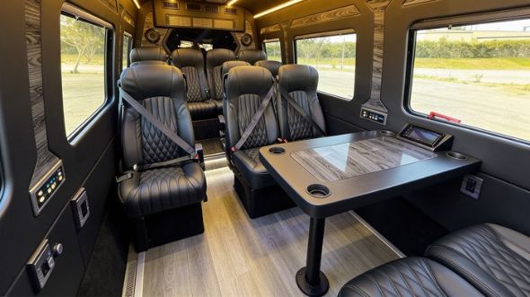 cleveland 12 passenger sprinter van interior